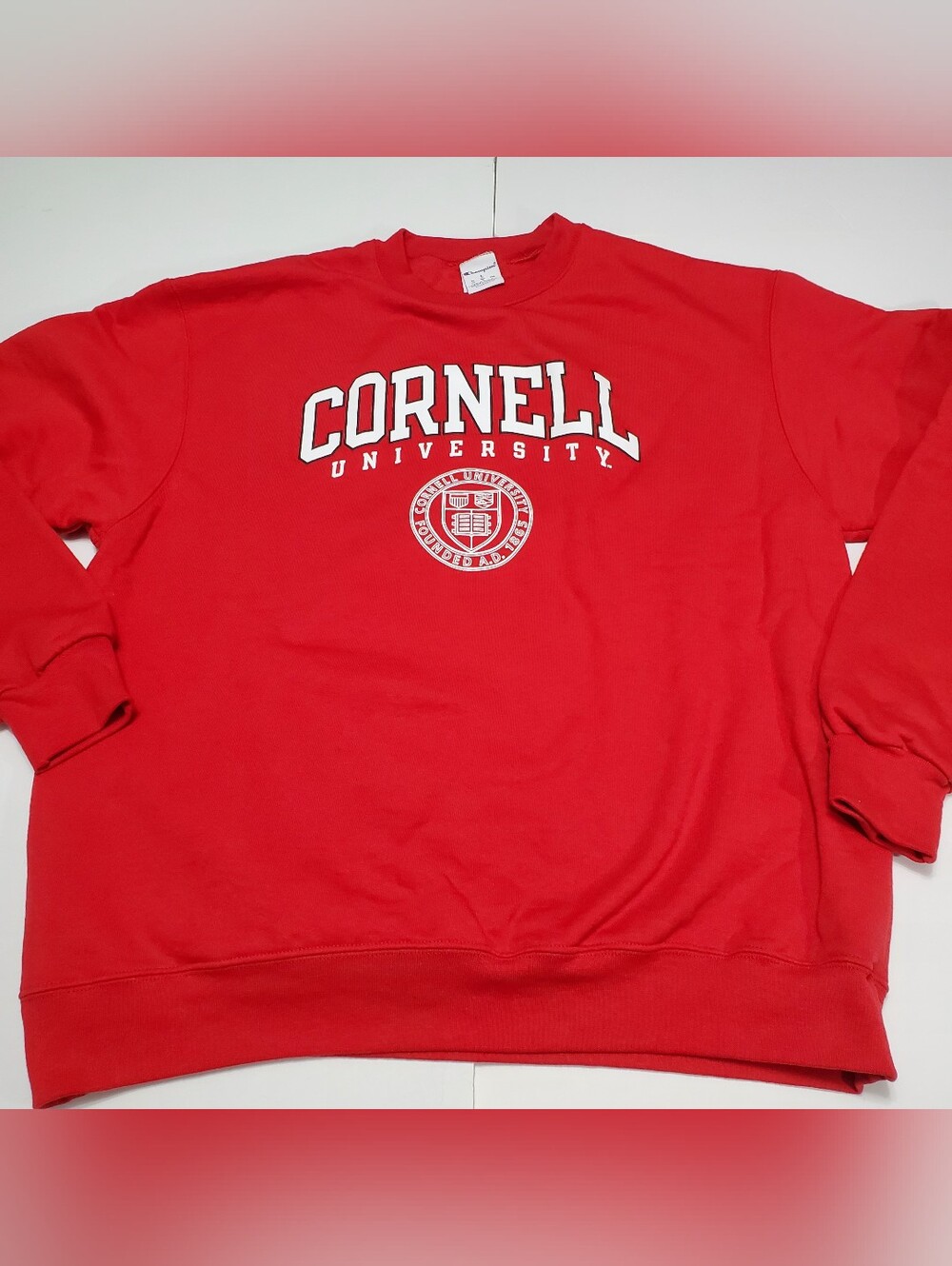 Cornell University Red Crew Neck Sweatshirt Large  Cotton 50% Polyester 50%